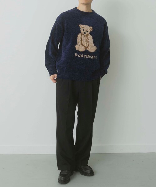 ITEMS URBANRESEARCH（アイテムズ アーバンリサーチ）の「Teddy Bear モールクルーネックニット（ニット/セーター・メンズ・GRY/NVY/GRN・M/L）」の10枚目の写真