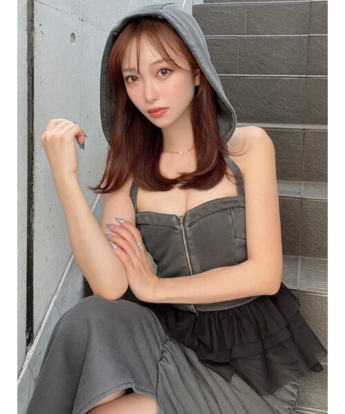 RESEXXY（リゼクシー）の「フーディベアトップス【セットアップ着用可能】（キャミソール・レディース・ベージュ・F）」の6枚目の写真