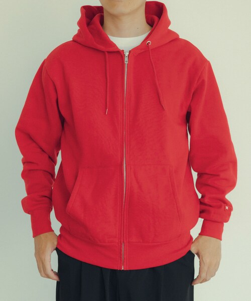 ITEMS URBANRESEARCH（アイテムズ アーバンリサーチ）の「Healthknit　Classic Sweat Zip Hoodie（パーカー・メンズ・BLU/ASH GRY/GRN/RED/F.BLK・M/L/XL）」の5枚目の写真