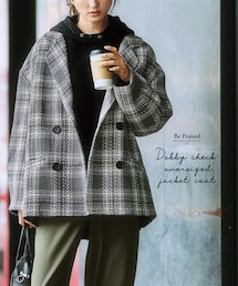 nissen | ざっくりドビーチェックオーバーサイズジャケットコート(ジャケット/アウター)