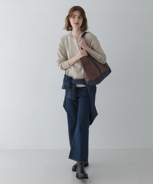 URBAN RESEARCH Sonny Label（アーバンリサーチサニーレーベル）の「SLEEPY WEEKDAY TOTEBAG（トートバッグ・レディース・BRN×NVY/GREEN/NAVY・One）」の8枚目の写真