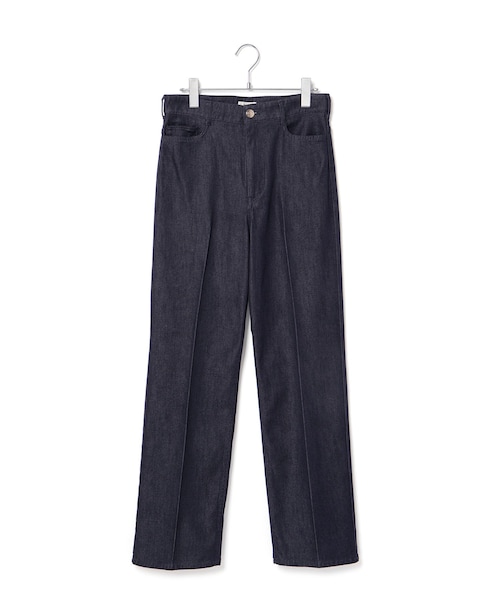 ROPE'（ロペ）の「シルク混リアクティブデニムセンタープレスパンツ（デニムパンツ・レディース・ホワイト/ネイビー・36/38/40）」の6枚目の写真