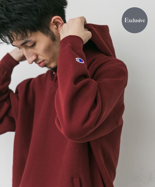 URBAN RESEARCH DOORS(アーバンリサーチドアーズ)の「『別注』Champion×DOORS RW HALF SNAP PARKA(パーカー・メンズ・シルバーグレー/オフブラック/ブラック/ルビーレッド/ダークネイビー/ブルーグレー/ダークグリーン/クリームイエロー/オートミール/ワイン・M/L/XL)」の15枚目の写真