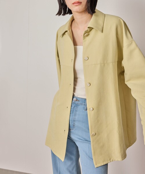 NERGY（ナージー）の「【ウォッシャブル対応】フェイクスエードシャツジャケット（その他アウター・レディース・ベージュ/ライトグリーン・F）」の21枚目の写真