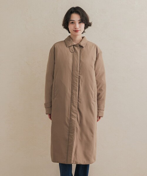 URBAN RESEARCH DOORS(アーバンリサーチドアーズ)の「ステッチレスライトダウンロングコート(テーラードジャケット・レディース・BLACK/KHK.BEG・Free)」の20枚目の写真