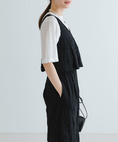 URBAN RESEARCH(アーバンリサーチ)の「『別注』GGG×URBAN RESEARCH クロップドワッシャートップス(タンクトップ・レディース・BLACK/WHITE・FREE)」の14枚目の写真