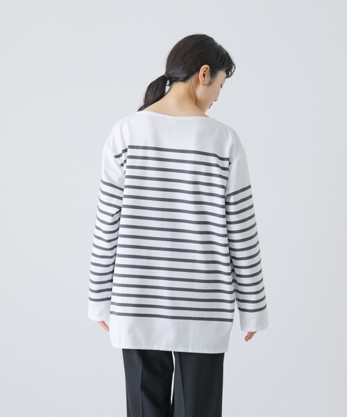かぐれ（カグレ）の「ORCIVAL　BOAT NECK LONG-SLEEVE PULLOVER（Tシャツ/カットソー・レディース・BLUE/STEEL GREY・6）」の4枚目の写真