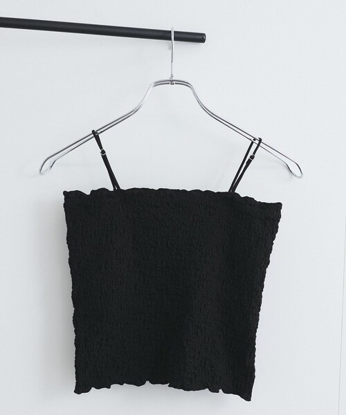 VIS(ビス)の「【洗える】シャーリングキャミソール(キャミソール・レディース・ブラック/ホワイト/ピンク系・F)」の11枚目の写真