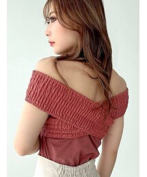 RESEXXY | オフショルデザイントップス(Tシャツ/カットソー)