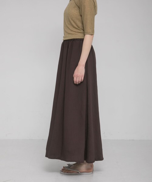 LAATO（ラート）の「drape  skirt（スカート・レディース・チョコレート/ザラメ・Free）」の4枚目の写真