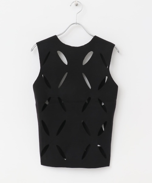 leinwande　Flower Knitted Top