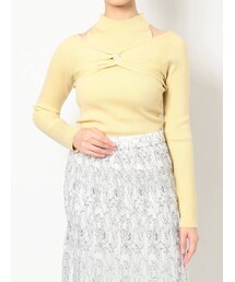 MERCURYDUO | 2WAYレイヤード風ツイストリブニット(ニット/セーター)