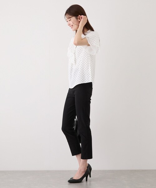 Jayro(ジャイロ)の「2WAYレイヤードタイブラウス(シャツ/ブラウス・レディース・ブラック系/ホワイト系/ネイビー/ブルー系・M)」の16枚目の写真