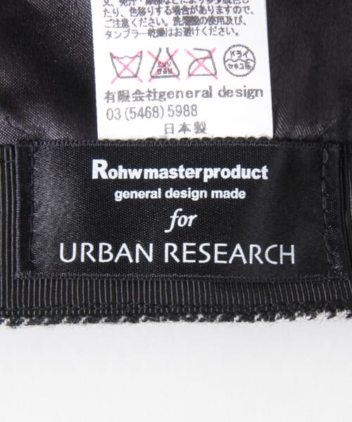URBAN RESEARCH（アーバンリサーチ）の「Rohw×UR　HOUND’S TOOTH CASQUETTE∴（キャスケット・メンズ・WHT×BLK/CCL×BLK・-）」の8枚目の写真