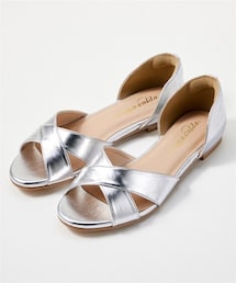 nissen | 【ゆったり幅広】クロスデザインセパレートシューズ（低反発中敷）（ワイズ４Ｅ）(サンダル)