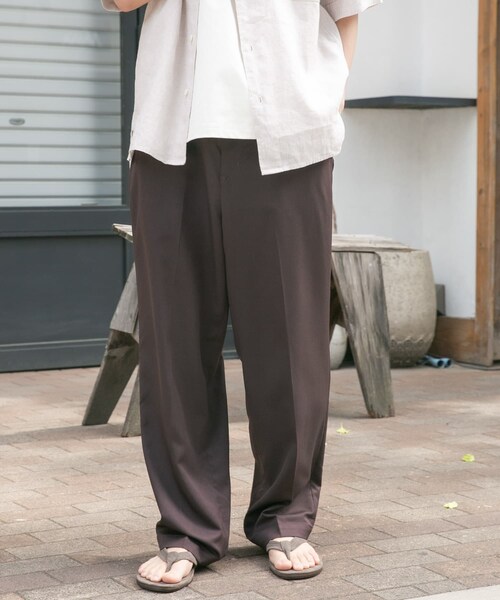 URBAN RESEARCH DOORS(アーバンリサーチドアーズ)の「FORK&SPOON COOL FIBERイージーパンツ(その他パンツ・メンズ・BROWN/NAVY・4/5)」の3枚目の写真