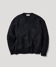 モヘアミックス オーバーサイズ Vネックニット