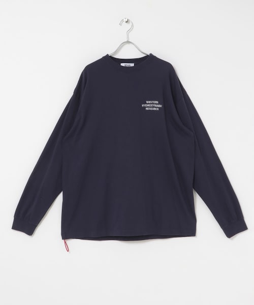 THE GOODLAND MARKET（ザグッドランドマーケット）の「Western Hydrodynamic Research　WORKER LS TEE（Tシャツ/カットソー・メンズ・WhiteNavy/NavyWhite・L/XL）」の2枚目の写真