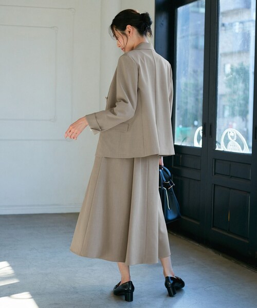 ROPE' PICNIC（ロペピクニック）の「【花粉ガード】クリアツイルジャンパースカート/セレモニー・通勤対応・セットアップ対応（ジャンパースカート・レディース・ライトグレー/キャメル系/ネイビー・36/38）」の16枚目の写真