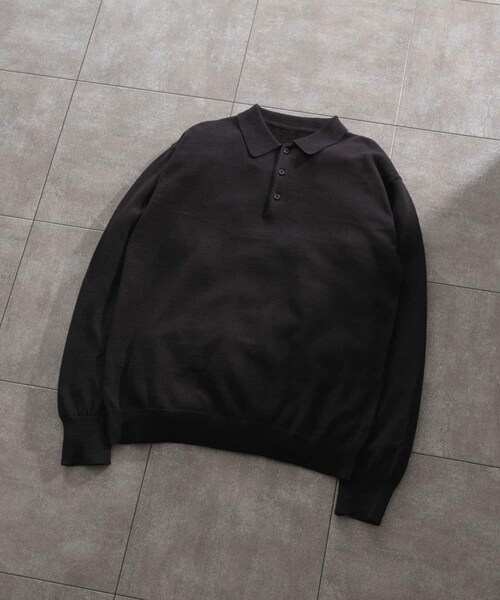 ITEMS URBANRESEARCH（アイテムズ アーバンリサーチ）の「カシミヤ×コットンポロセーター（ニット/セーター・メンズ・GRY/BRD/MOC/BLK・M/L）」の21枚目の写真