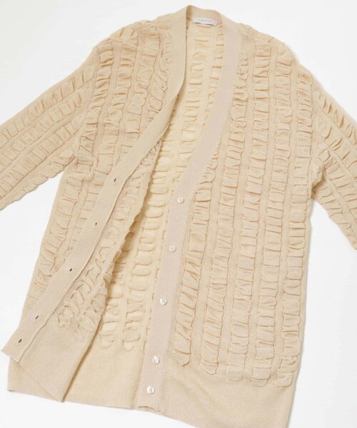 LAATO（ラート）の「fukure cardigan（カーディガン/ボレロ・レディース・クリーム/インク・FREE）」の8枚目の写真