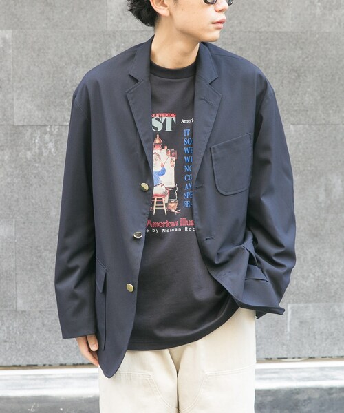 URBAN RESEARCH DOORS(アーバンリサーチドアーズ)の「FORK&SPOON キャリーマンテーラードジャケット(テーラードジャケット・メンズ・NAVY/CHARCOAL・4/5)」の3枚目の写真