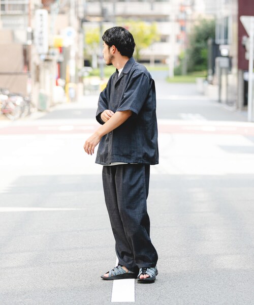 EKAL（エカル）の「『吸水速乾/UVカット/UR TECH』ハイツイストショートスリーブシャツ（シャツ/ブラウス・メンズ・モカグレー/チャコール・M/L）」の18枚目の写真