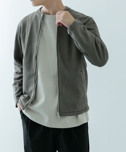 ITEMS URBANRESEARCH（アイテムズ アーバンリサーチ）の「裏フリース F.S. シングル ライダース（ライダースジャケット・メンズ・BLK/BRN/CHA・M/L）」の12枚目の写真