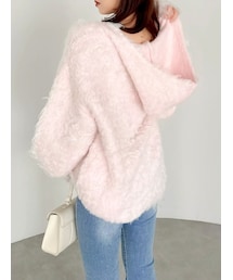 dazzlin | リップルカールニットフーディ(ニット/セーター)