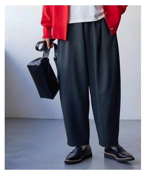 nissen（ニッセン）の「風まとうフロートイージーコクーンパンツ（静電防止）＜大きいサイズ有＞（パンツ・レディース・ネイビー/チャコール/カーキベージュ/ブルーグレー/ピンク・S~M相当/L~LL相当/3L~4L相当/5L~6L相当/8L~10L相当）」の8枚目の写真