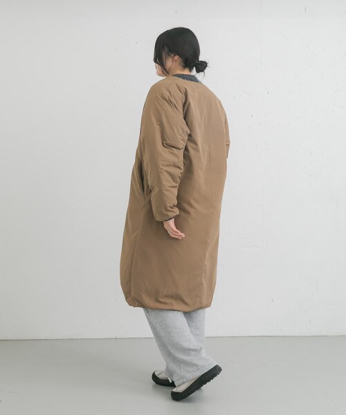 EKAL（エカル）の「『UR TECH』中綿 ノーカラーコート（その他アウター・レディース・ダークブラウン/モカ/チャコール・one）」の20枚目の写真