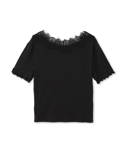 Jayro(ジャイロ)の「レーストリミング半袖Tシャツ(Tシャツ/カットソー・レディース・ブラック/グレー/ホワイト系・M)」の9枚目の写真