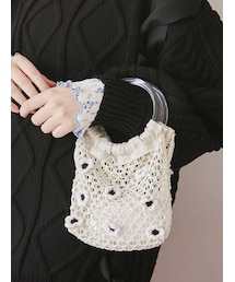 merry jenny | おはな咲いたメッシュbag(ハンドバッグ)