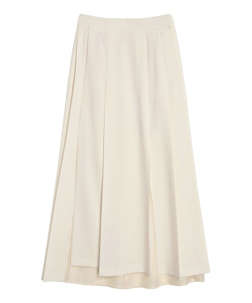 ELENDEEK（エレンディーク）の「SLIT PLEATS SK（スカート・レディース・オフホワイト/グレー・01/02）」の4枚目の写真