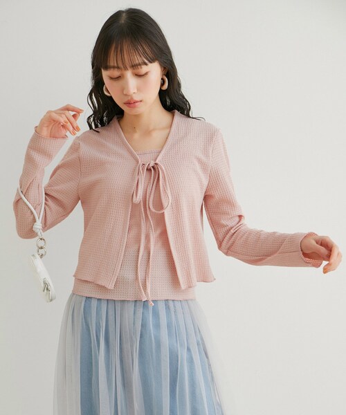 VIS(ビス)の「リボン使いアンサンブル(アンサンブル・レディース・オフホワイト/サックス/ピンク/クリーム・F)」の19枚目の写真