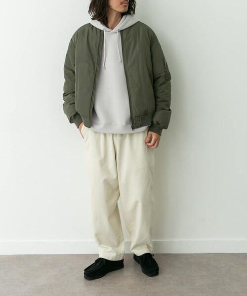 URBAN RESEARCH Sonny Label（アーバンリサーチサニーレーベル）の「FELLEX中綿MA-1ブルゾン（MA-1・メンズ・ブラック/カーキ・M/L/XL）」の21枚目の写真