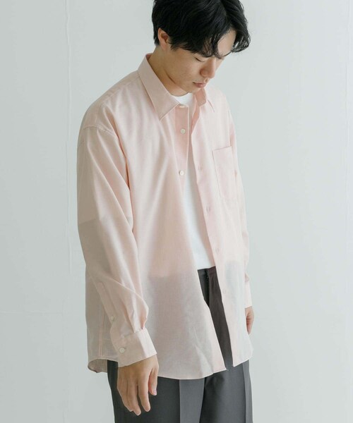 URBAN RESEARCH(アーバンリサーチ)の「ALBINI LINEN OVER SHIRTS(シャツ/ブラウス・メンズ・SAX/WHITE/PINK/M/BLUE・S/M/L)」の4枚目の写真
