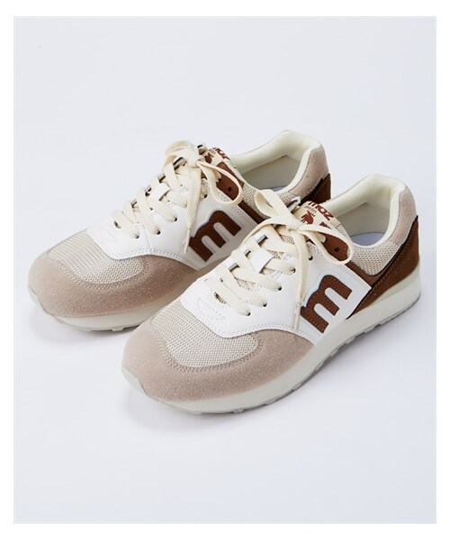 nissen（ニッセン）の「【ゆったり幅広】moz（モズ）軽量ロゴスニーカー（ワイズ４Ｅ）（スニーカー・メンズ・黒/ネイビー/ワイン/マスタードミックス/ネイビーコンビ/ブラウン×ネイビー/黒2/グレー/ベージュ/ネイビー2/ライトベージュ×ブラウン/グレージュ/ピンク/ライトベージュ/ライトグレー/サックス/ピンクミックス/グレー×パープル/ホワイト×ベージュ・23.5cm/4E/24.0cm/4E/24.5cm/4E/25.0cm/4E/25.5cm/4E/26.0cm/4E/26.5cm/4E/27.0cm/4E）」の12枚目の写真