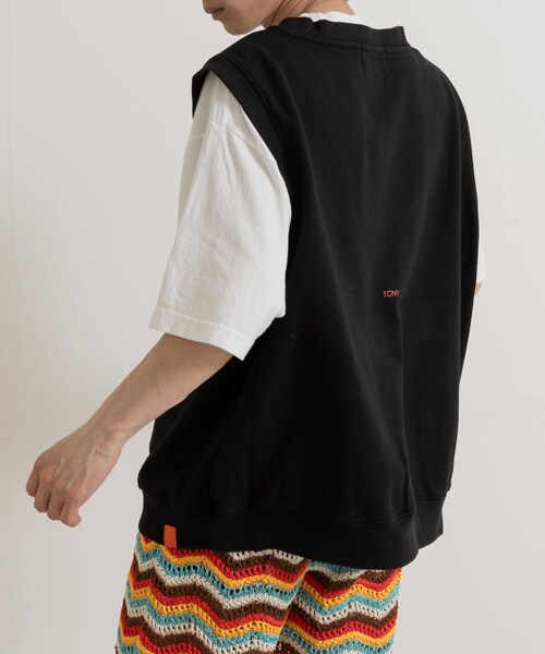 THE GOODLAND MARKET（ザグッドランドマーケット）の「TONY　MM SWEAT VEST（ベスト・メンズ・BLK/杢ASH・M/XL）」の9枚目の写真