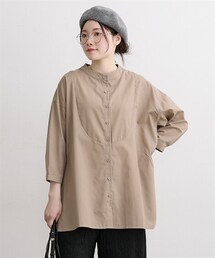QUNTSTYLE | 【マタニティウェア・授乳服】７分袖サイドギャザーブラウス（産前・産後）(マタニティウェア/グッズ)