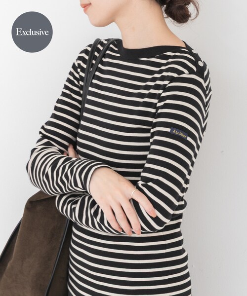 URBAN RESEARCH(アーバンリサーチ)の「『別注』LE MINOR×URBAN RESEARCH ボーダーカットソー(Tシャツ/カットソー・レディース・NoirEcru/MarineEc・-)」の3枚目の写真