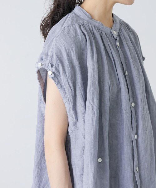 かぐれ（カグレ）の「Vlas Blomme　2WAYケープブラウス（シャツ/ブラウス・レディース・L BEIGE/BLUE GRAY・Free）」の14枚目の写真