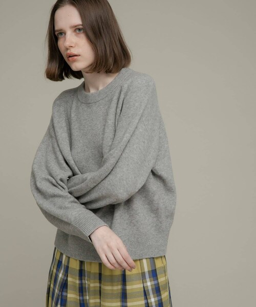 URBAN RESEARCH Sonny Label（アーバンリサーチサニーレーベル）の「フラッフィータッチクルーネックニットプルオーバー（ニット/セーター・レディース・杢グレー/ミント/ブラック・FREE）」の2枚目の写真