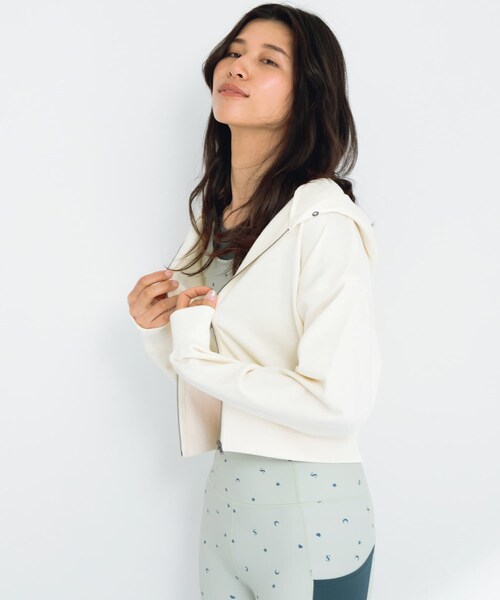 URBAN RESEARCH Sonny Label（アーバンリサーチサニーレーベル）の「SLAB　Short Zip Parka（パーカー・レディース・オフ/オートミール/杢グレー・FREE）」の4枚目の写真
