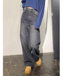 EMODA | ユーズドライクワイドジャストウエストジーンズ(デニムパンツ)