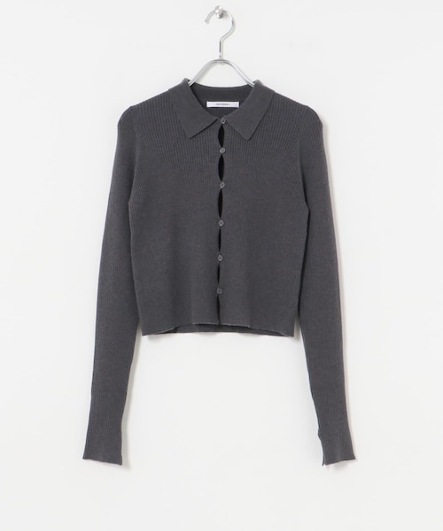 URBAN RESEARCH（アーバンリサーチ）の「シャツカラーリブニットカーディガン（カーディガン/ボレロ・レディース・MOSS GREEN/CHARCOAL/OFF・FREE）」の20枚目の写真
