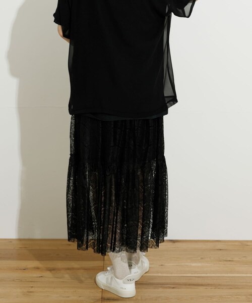 THE GOODLAND MARKET(ザグッドランドマーケット)の「SREU Layered Lace Skirt(スカート・レディース・WHITE1/WHITE2/BLACK1/BLACK2・M)」の9枚目の写真