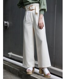 MURUA | ハイウエストタックワイドパンツ(スラックス)