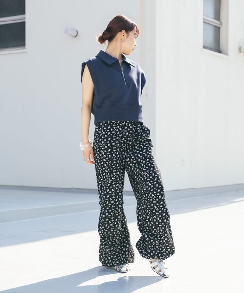 KBF（ケイビーエフ）の「ショルダータックZIPスウェット（スウェット・レディース・NAVY/TOP GRAY/BROWN・one）」の21枚目の写真