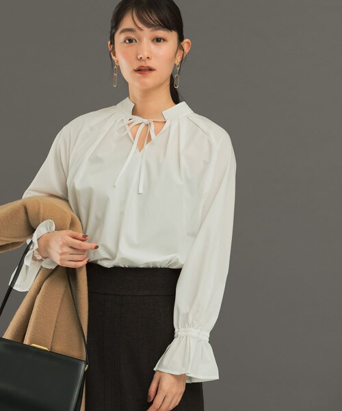 URBAN RESEARCH ROSSO（アーバンリサーチロッソ）の「2WAYボリュームシャツブラウス（シャツ/ブラウス・レディース・OFF WHITE/ORANGE/CHARCOAL・FREE）」の8枚目の写真